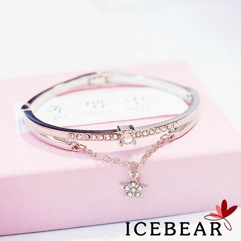 Vòng đeo tay đính kim cương lấp lánh thời trang dành cho nữ