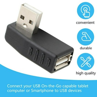 Adapter usb 2.0 a male female 90 độ cho laptop / pc