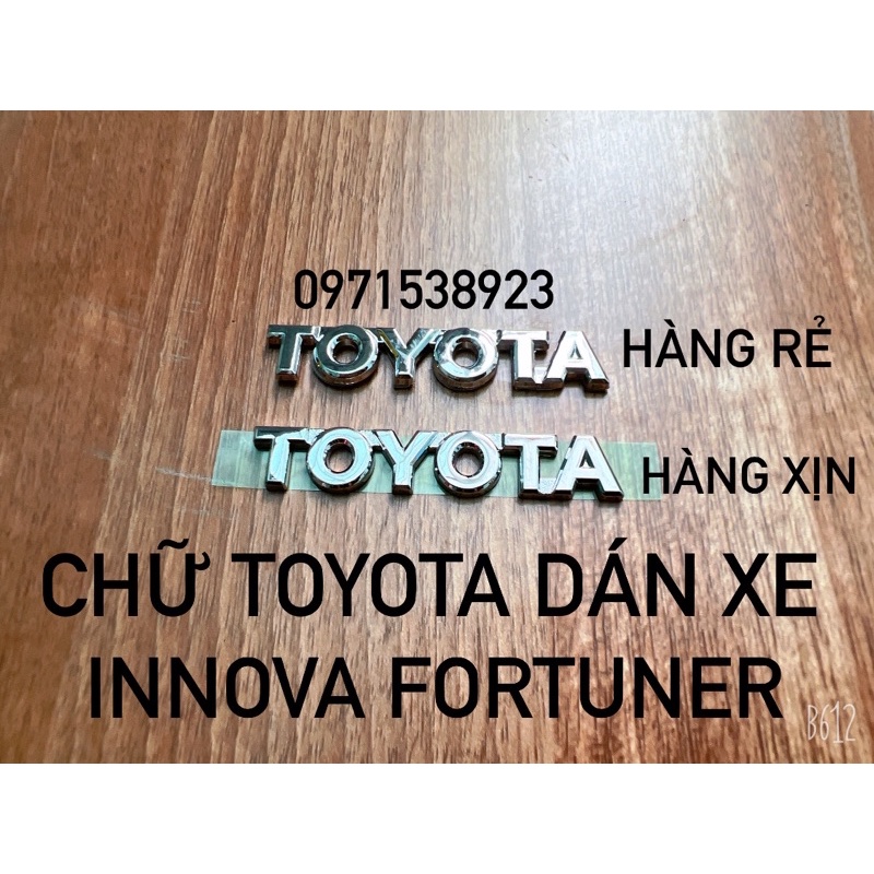LOGO CHỮ TOYOTA INNOVA G XỊN CHÍNH HÃNG VÀ GIÁ RẺ