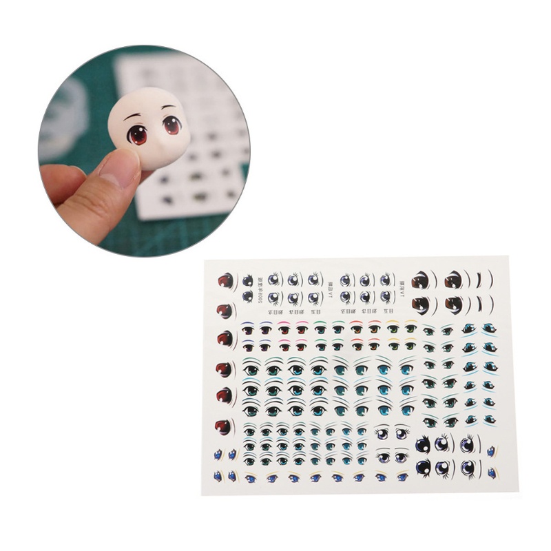 Miếng dán trang trí hình mắt búp bê hoạt hình đáng yêu