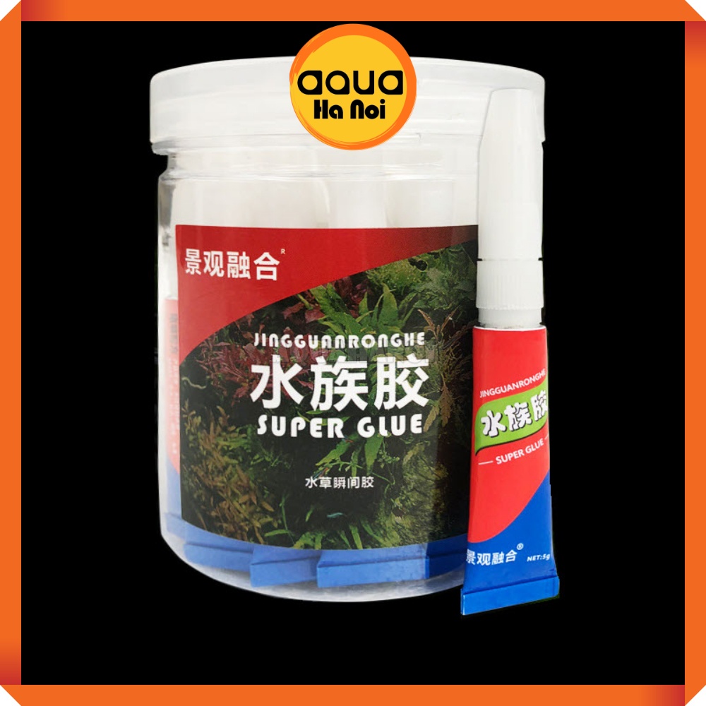 Keo chuyên dụng dán cây rêu ráy bucep thủy sinh, cây không khí Jingguanronghe - tuýp 5g - siêu chắc, an toàn cá tép