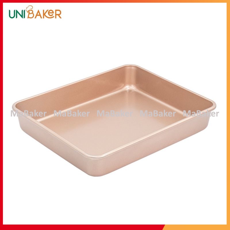 Khay nướng bánh hình vuông, chữ nhật thành cao UniBaker chống dính cao cấp, tiện dụng - MaBaker