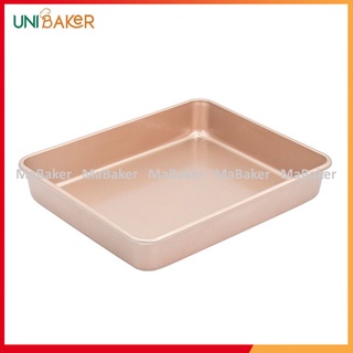 Khay nướng bánh hình vuông, chữ nhật thành cao UniBaker chống dính cao cấp, tiện dụng - MaBaker