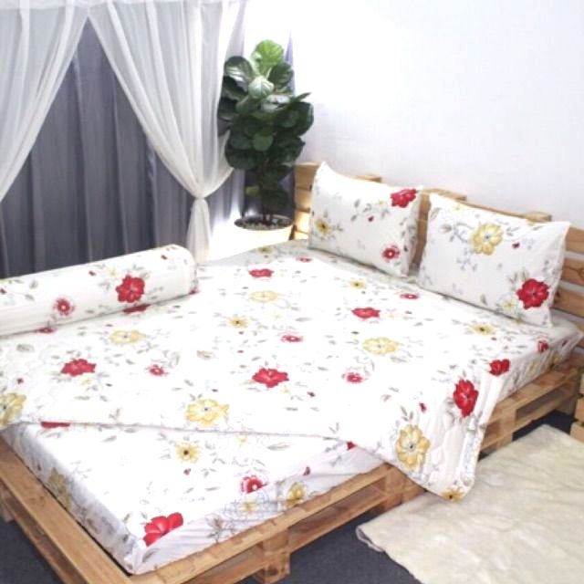 Bộ drap Thắng Lợi 1m4 4 món ga trải giường