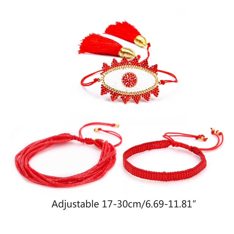 Vòng Tay Chuỗi Hạt Có Thể Điều Chỉnh Mặt Hình Mắt Quỷ Thời Trang