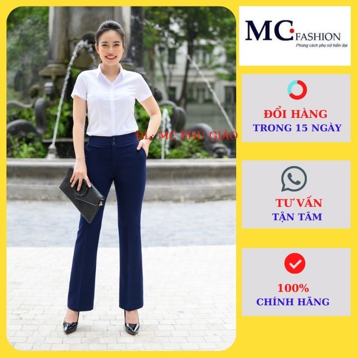 Quần Tây Nữ Lưng Cao 2 Cúc Q0439 MC Fashion Vải Mịn Nhẹ Thoải Mái Dễ Chịu Không Nhăn Không Xù Không Phai Màu