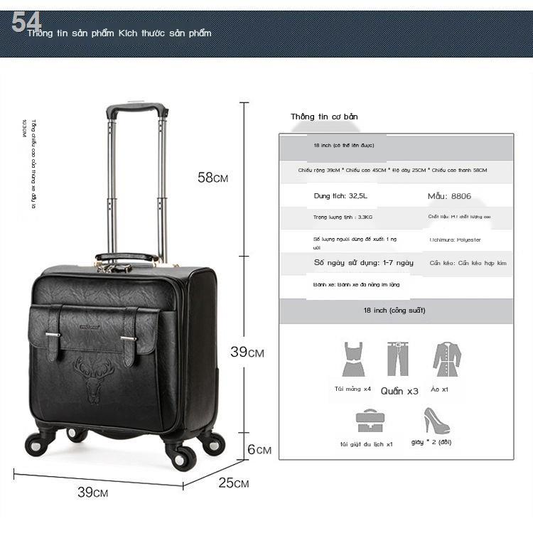 Phiên bản Hàn Quốc của trường hợp xe đẩy 18 inch nam xu hướng nhỏ du lịch nội trú nhỏ bao da nhỏ sinh viên nữ mật khẩu v