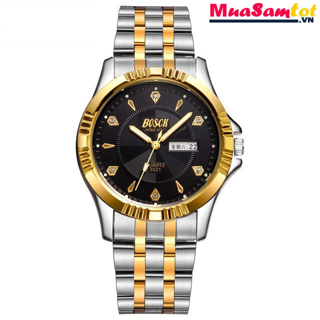 (GIÁ HỦY DIỆT) ĐỒNG HỒ NAM BOSCK LM01 DÂY KIM LOẠI ĐẶC KHÔNG GỈ - STYLE DOANH NHÂN
