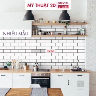 Sét 3 mét dài Decal gạch bông ô gạch dán trang trí nhà cửa, tiệm quán_kt 300x60cm