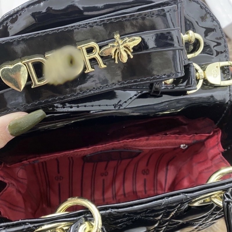 [HÀNG CÓ SẴN] Túi dì.or 5 ô bóng quai to (cam kết chuẩn ảnh)