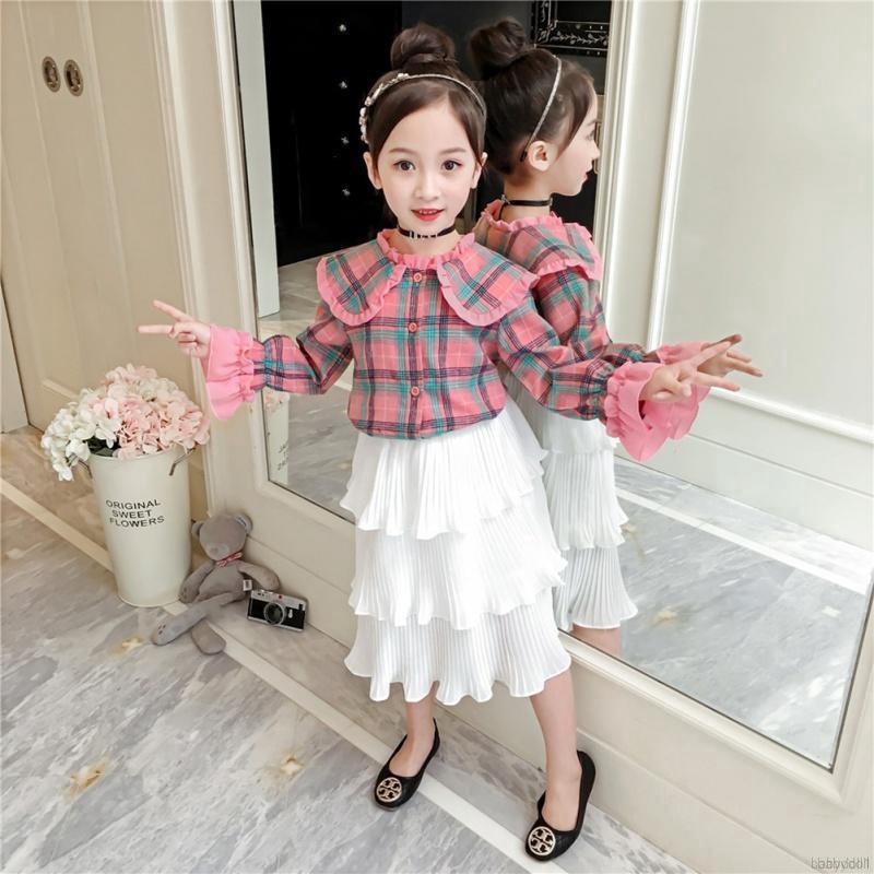 Chân váy cotton mùa hè lưng cao xinh xắn cho bé gái 3-8 tuổi