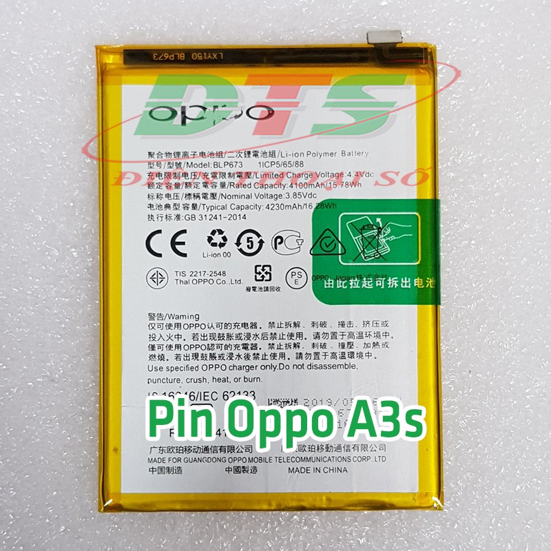 Pin Oppo A3s