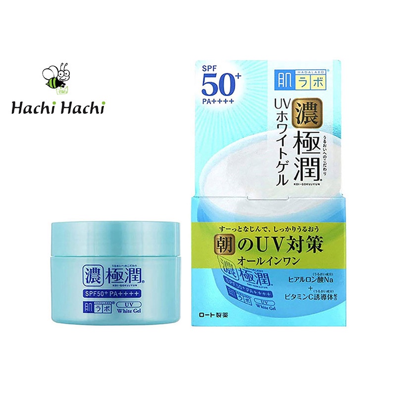 Gel dưỡng trắng chống nắng Hadalabo Rohto 7 in 1 (Khối lượng 90g) - Hachi Hachi Japan Shop