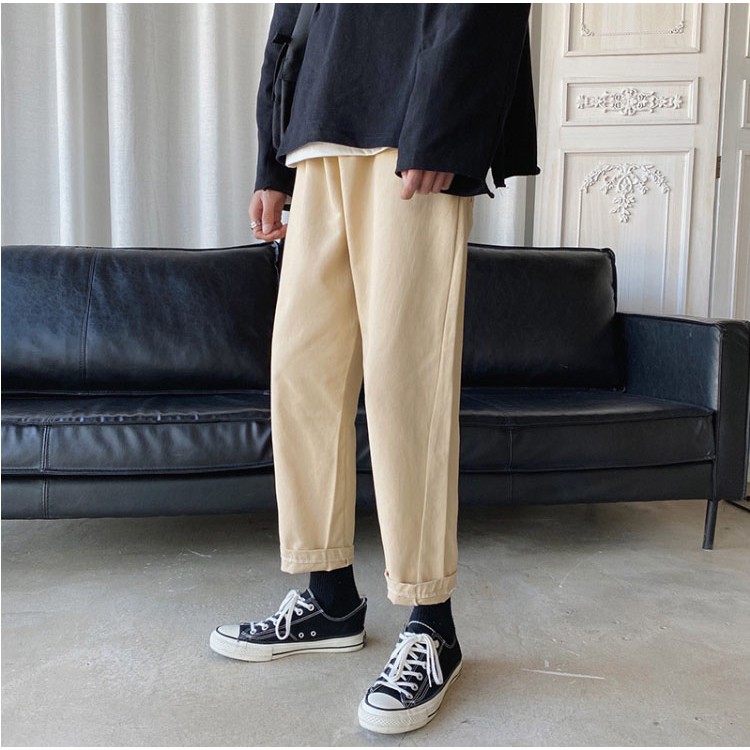 Quần Baggy Nam Basic Chất Kaki Mềm Trơn Màu Phong Cách Trẻ Trung Thời Trang MixxStore QUAN NAM 060V1