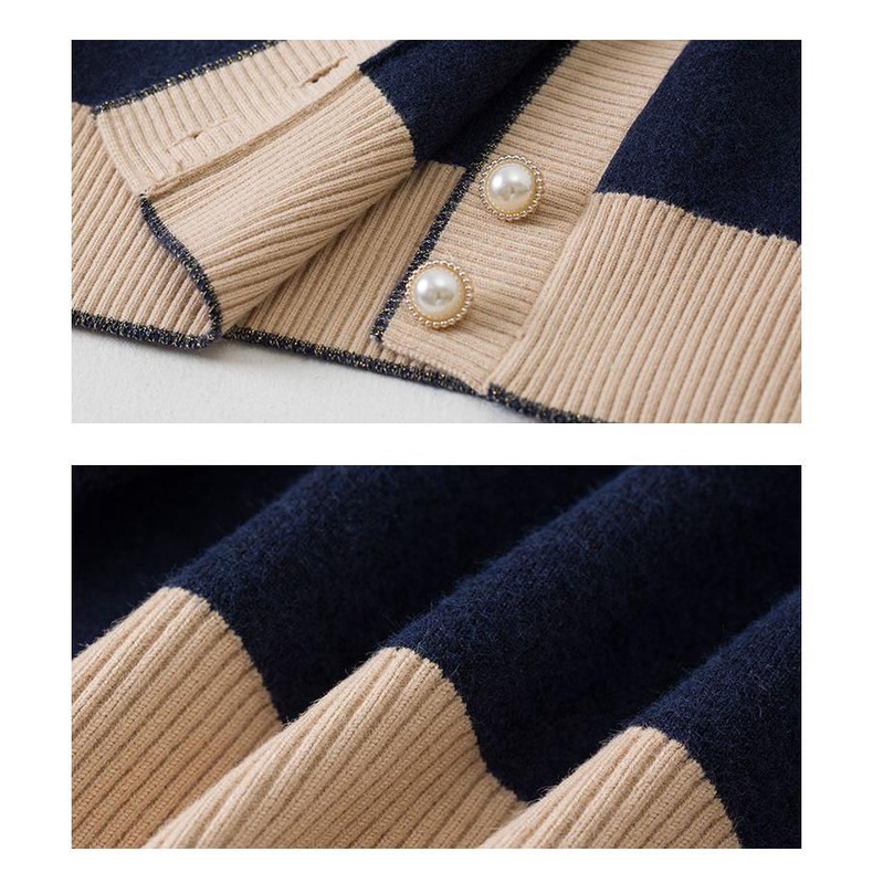 Áo Khoác Cardigan Dệt Kim Tay Dài Phong Cách Phương Tây Thời Trang Xuân Thu Cho Phụ Nữ Trung Niên