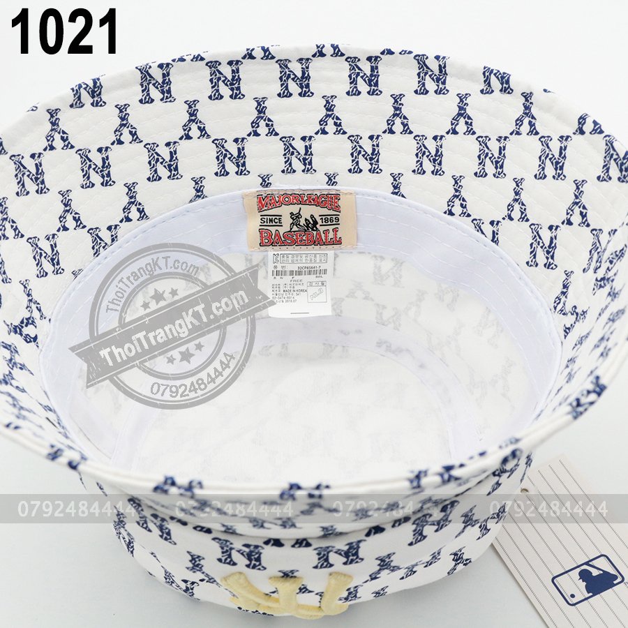 Nón bucket NY Trắng