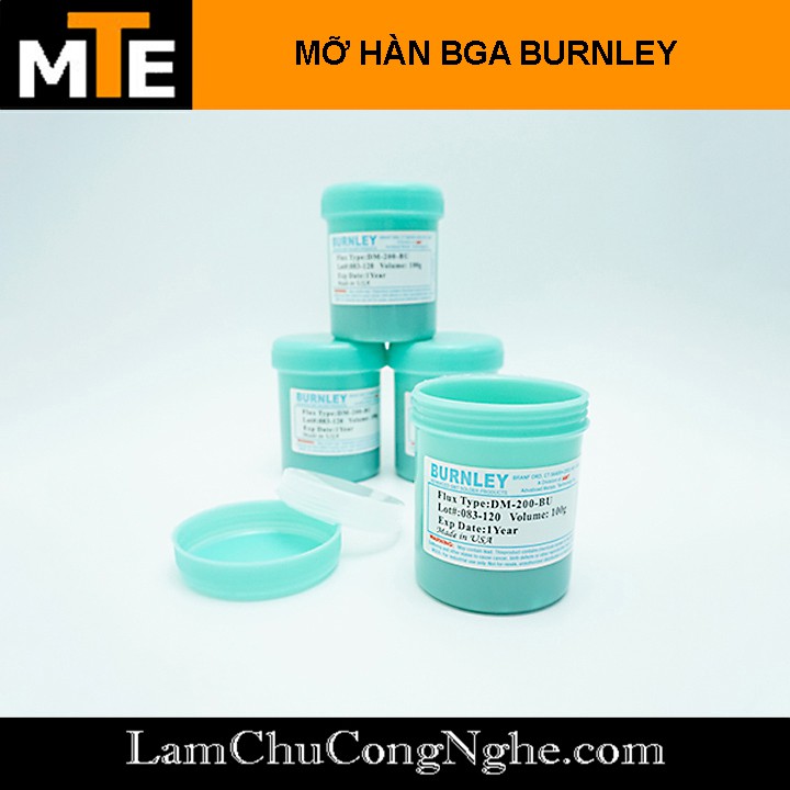 Hộp mỡ hàn thiếc BGA 100G Burnley hỗ trợ hàn chip, khò tháo chip ...