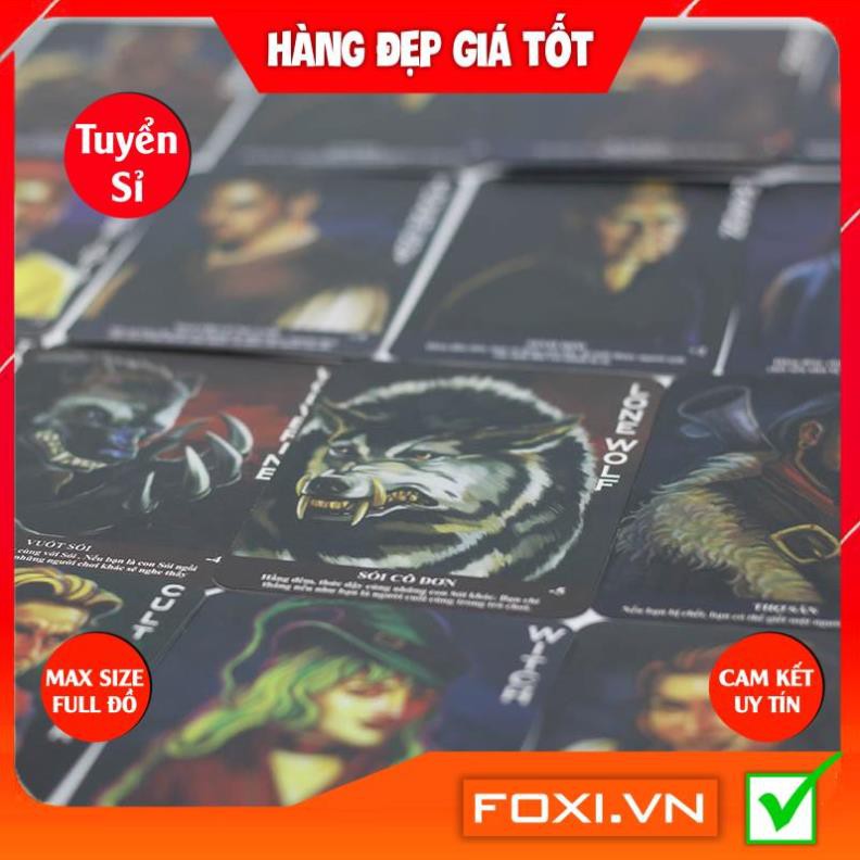 Boardgame Ma Sói Ultimate Deluxe 78 lá-Phiên bản Tiếng Việt-Trò chơi trí tuệ-hấp dẫn-gây cấn