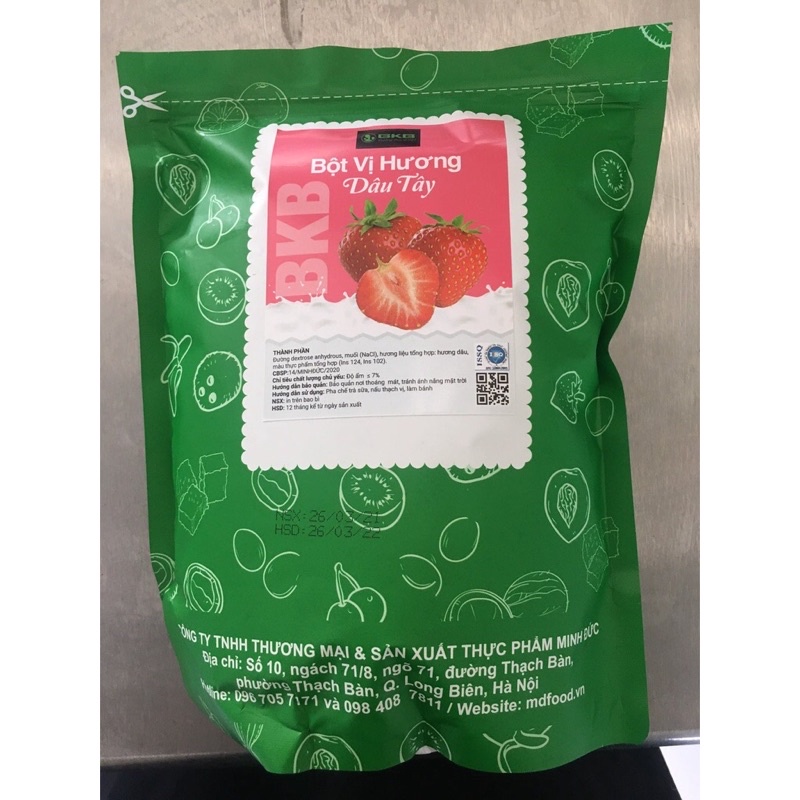 Bột vị pha trà sữa BKB dâu, xoài, khoai môn, socola, sầu riêng …1kg