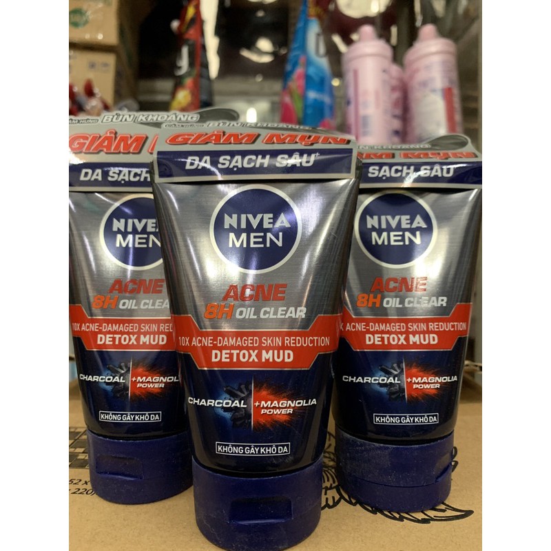 Sữa Rửa Mặt Nam Nivea giảm nhờn Mụn Tối Ưu 100g -