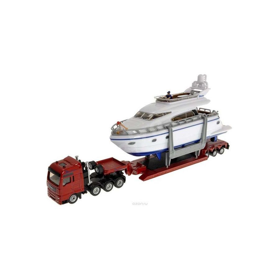 Bộ đồ chơi SIKU cho bé mô hình Xe tải chở du thuyền - Mã SP 1849