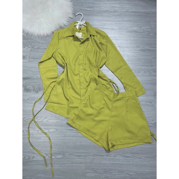 Set sơ mi hơ lưng kèm quần - CarotShop
