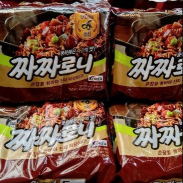 (ComBo 5 Gói) MÌ TRỘN TƯƠNG ĐEN Dầu Oliu SAMYANG 140g HÀN QUỐC