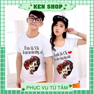 Áo thun cặp đôi tình nhân lẻ rẻ như sỉ khoogn bay màu cotton cao cấp