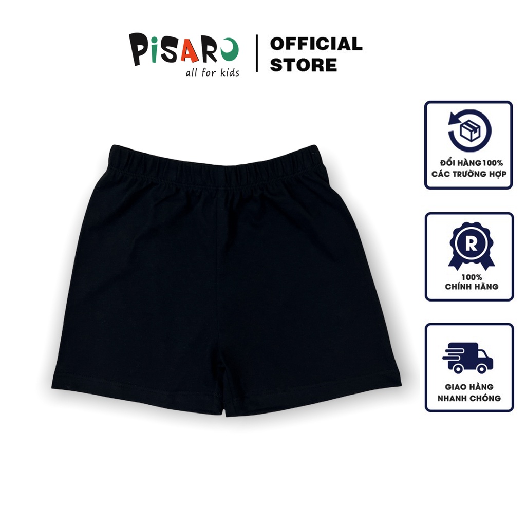 Bộ áo ba lỗ hè bé trai bé gái Pisaro Kids, áo thun cotton 100% trẻ em cao cấp