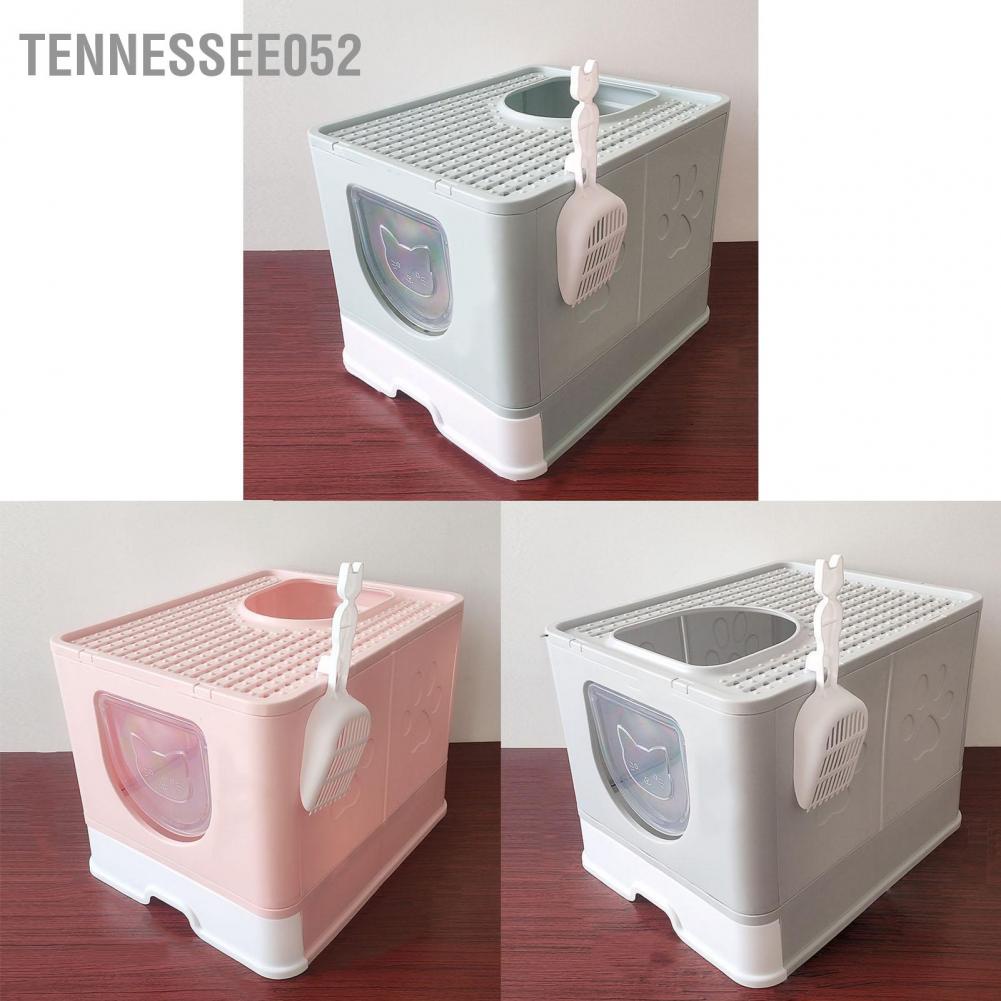 Hộp đi vệ sinh cho mèo có nắp đậy không gian cực lớn có thể xếp gọn tiện lợi