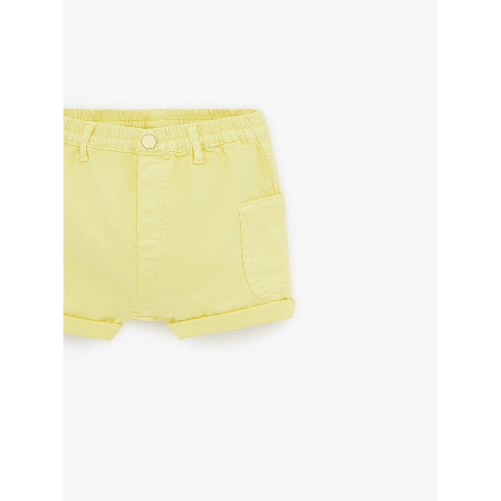 Quần Short Zara màu vàng xuất dư  Size 9/12m -4/5y