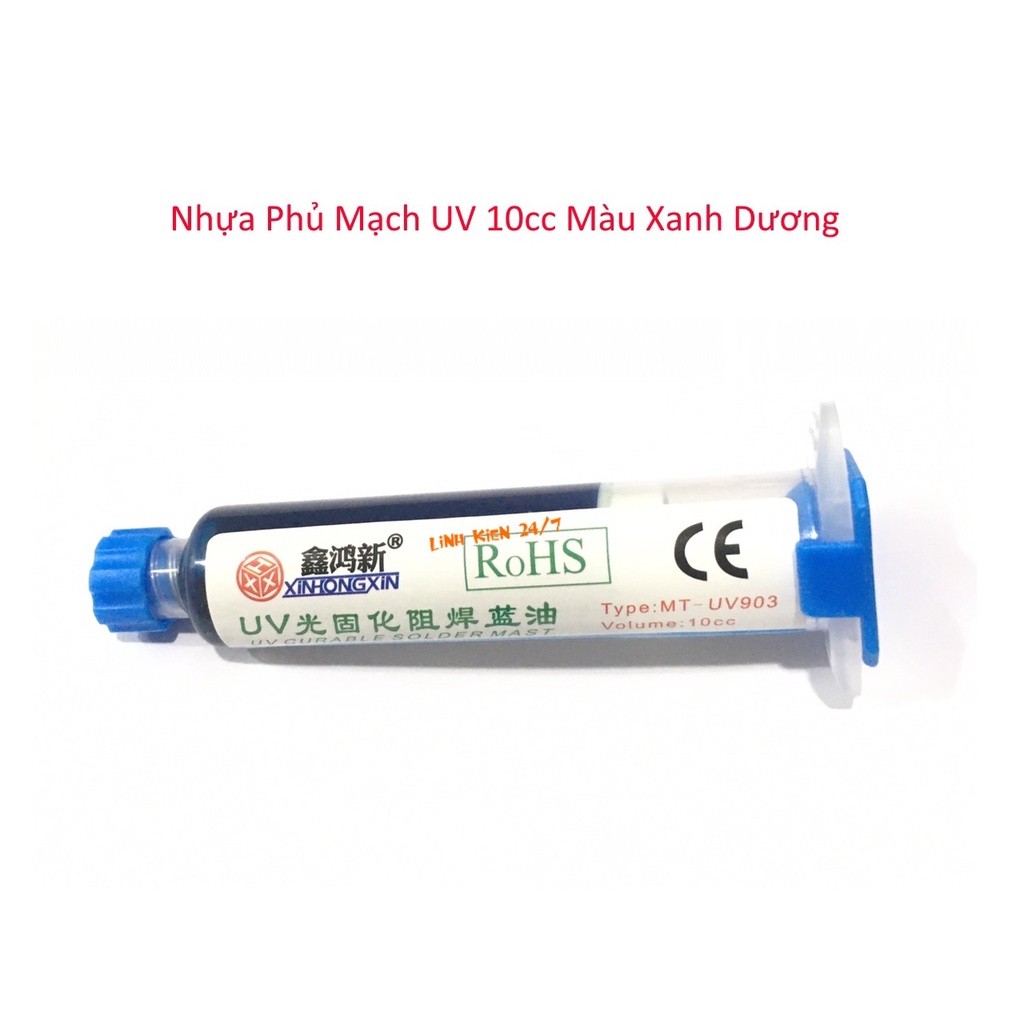 NHỰA PHỦ MẠCH UV 10CC MÀU XANH DƯƠNG