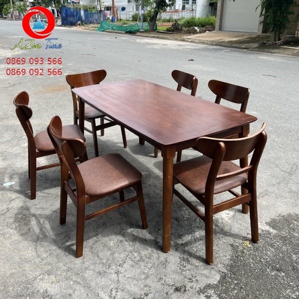 🌟Ghế Mango Mặt Nệm🌟 Bàn Ghế Ăn Gia Đình, Quán  Cafe, Khách Sạn Chất Liệu Gỗ  Cao Su Tự Nhiên 100%- AZONSHOP