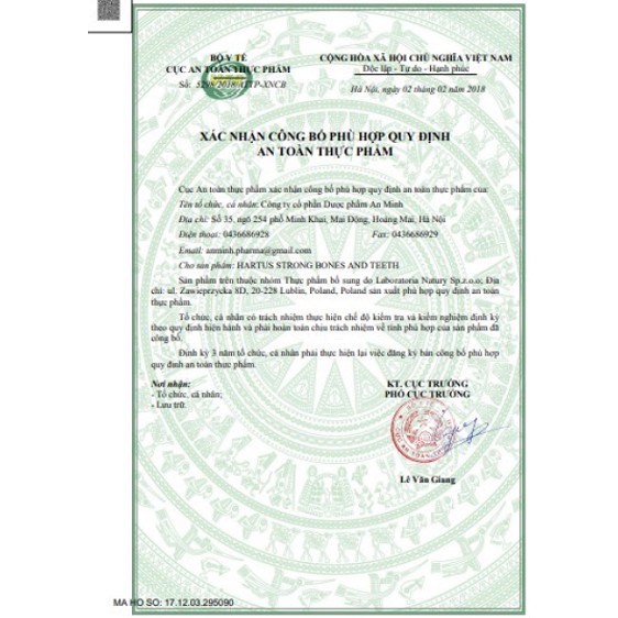 Hartus Strong Bones and Teeth - Bổ sung canxi cho trẻ từ 4 tháng tuổi -Thuốc - Việt  -24h | Thế Giới Skin Care