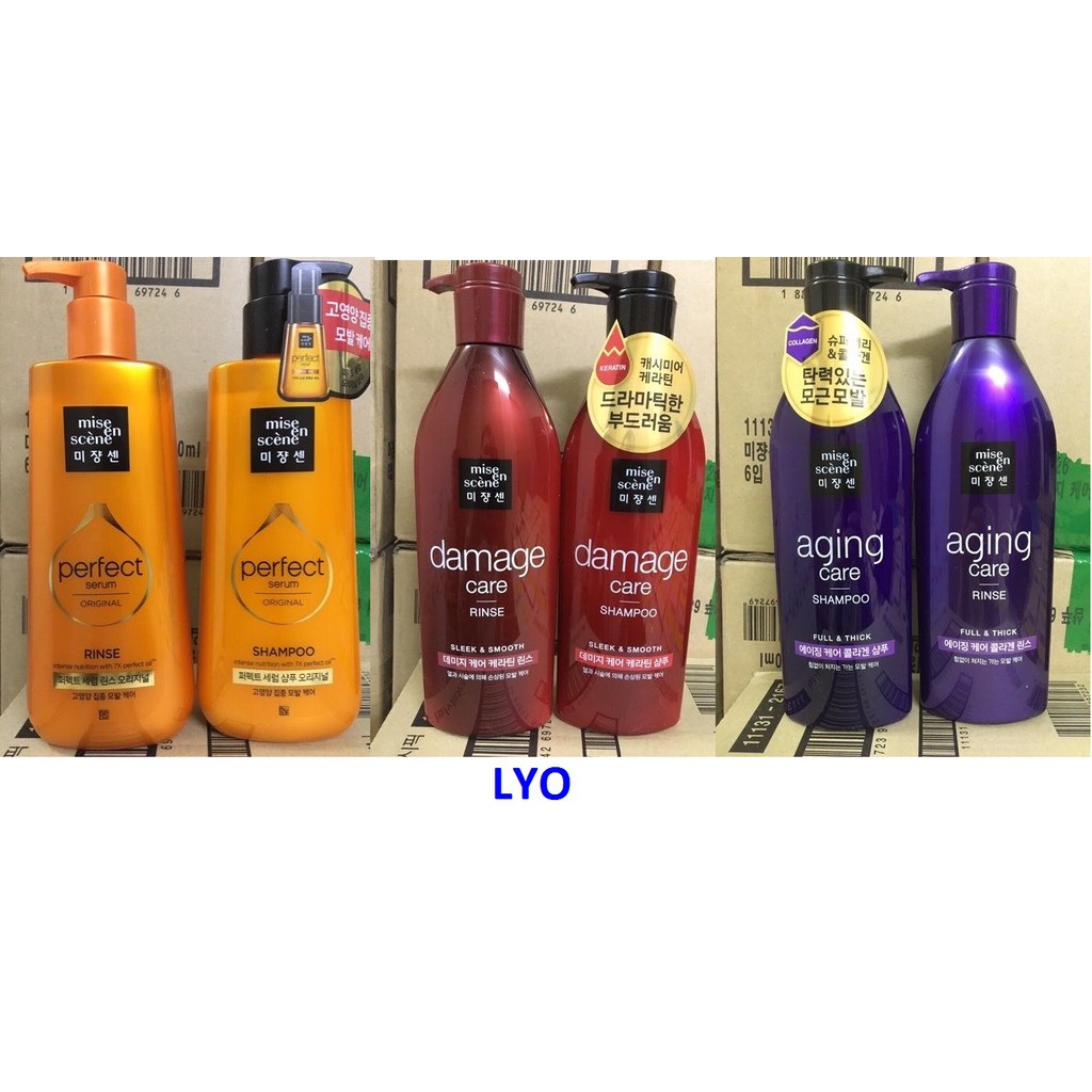 Dầu gội xã Mise En Scene Perfect Hair 680 ml Hàn Quốc.