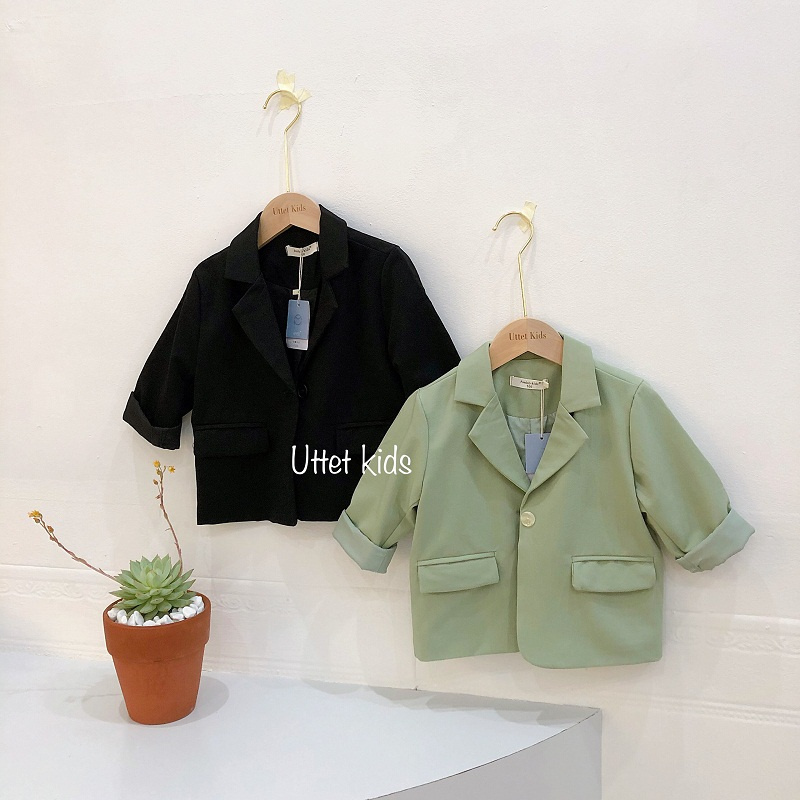 [Ảnh thật] ĐỒ HÀN QUỐC CHO BÉ - ÁO KHOÁC BLAZER TRƠN J044 PHÙ HỢP CHO CẢ BÉ TRAI VÀ GÁI
