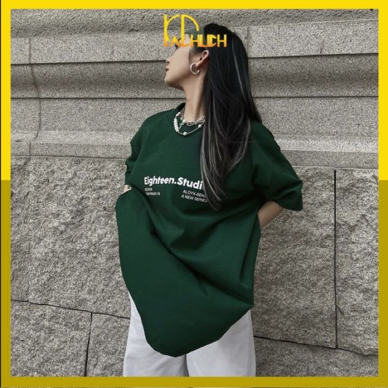 Áo thun tay lỡ form rộng EIGHTEEN vải cotton dày dặn bao đẹp