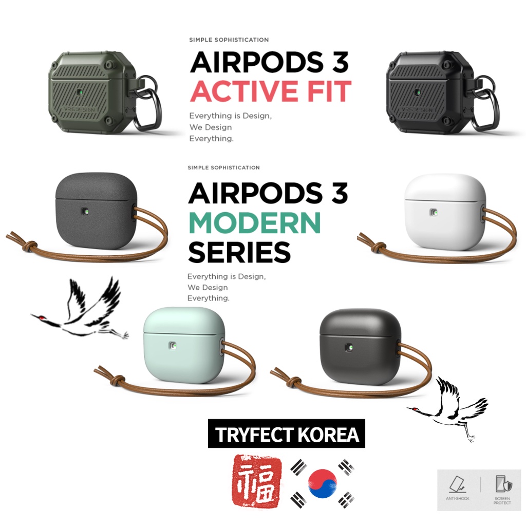 [AirPods3 X VRS] Vỏ Apple AirPods3 Đồng hồ bảo vệ tai nghe có (Vỏ kim loại) VRS 3