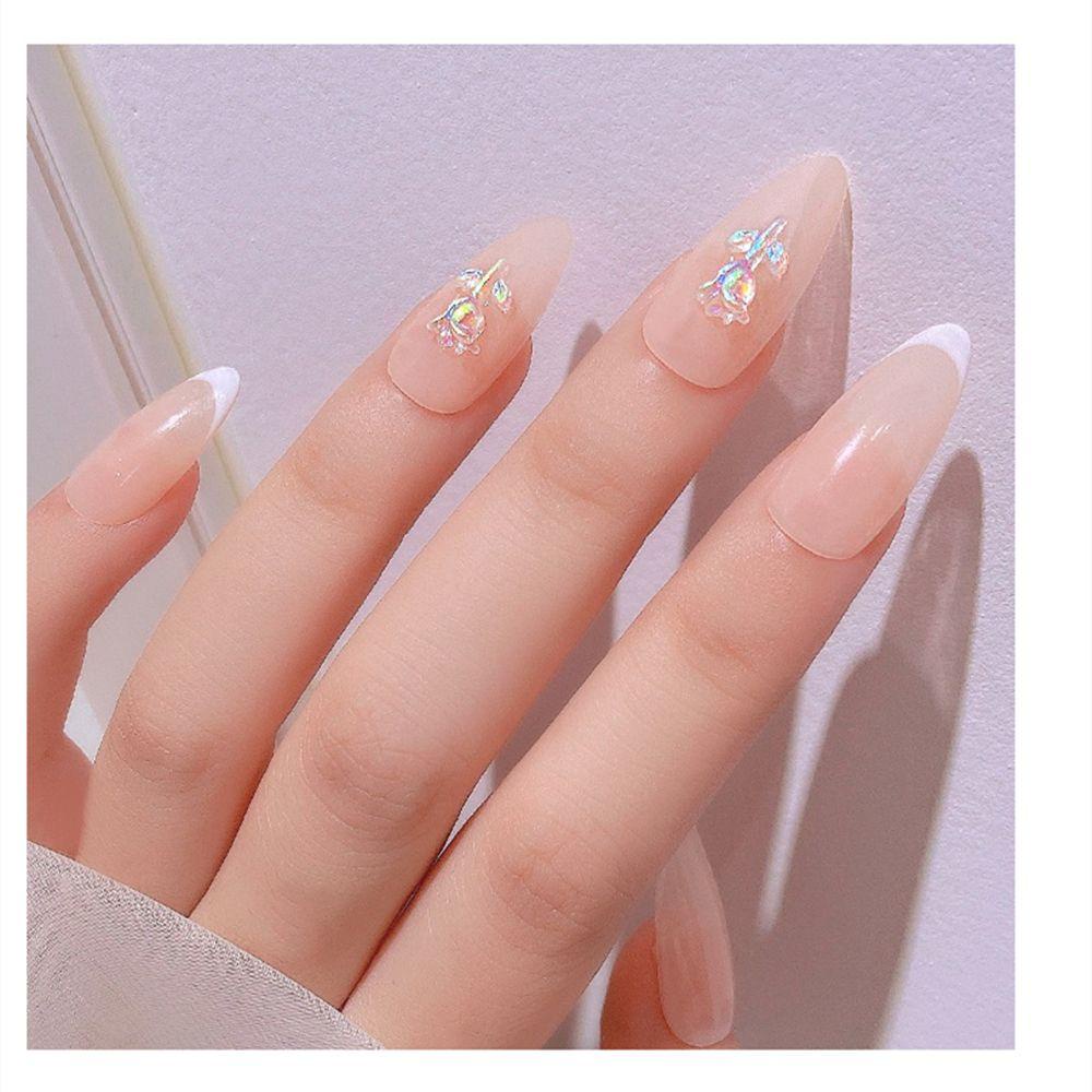 Bộ 30 Phụ Kiện Trang Trí Móng Tay 3D DIY Hình Hoa Hồng Dễ Thương