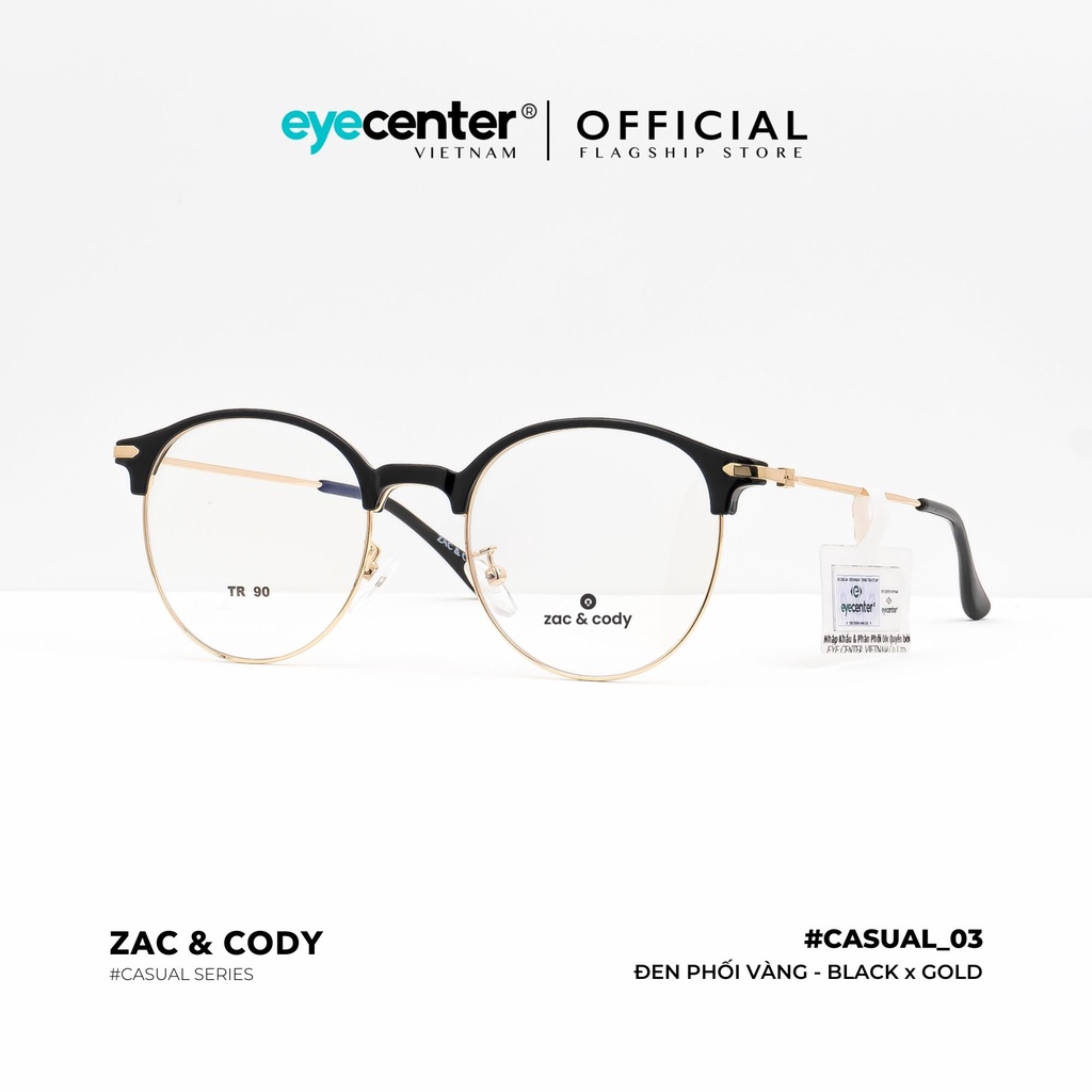 Gọng kính cận nam nữ chính hãng ZAC & CODY kim loại chống gỉ nhiều màu C03-S by Eye Center Vietnam