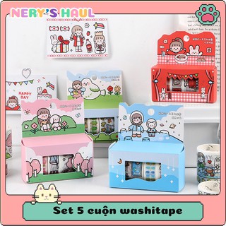 [infeel.me] Set 5 cuộn băng dán washitape cô gái đáng yêu 💁🏻‍♀️