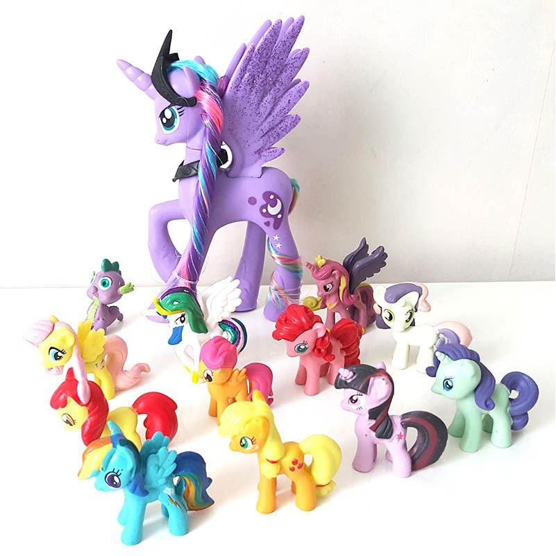 13 Ngựa Thiên Thần Pony (12 Ngựa Size 6cm-8cm+1 Ngựa 14cm)