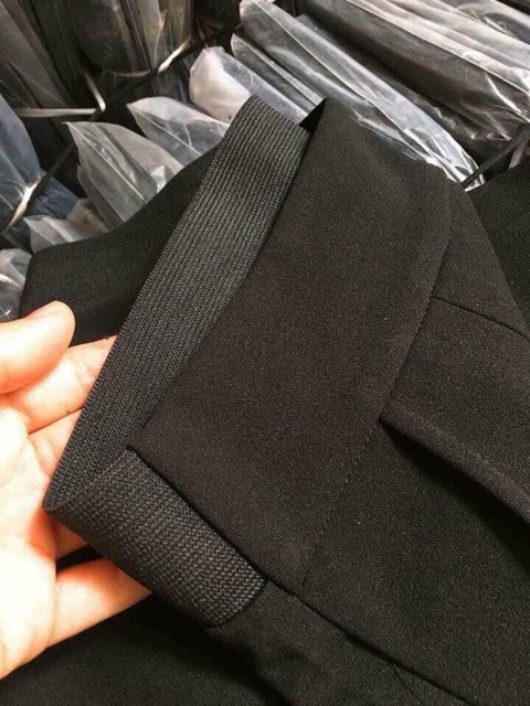 Hàng có sẳn- Quần tây form baggy lưng thun phía sau, dây kéo hông đen size đẹp ( size S M L XL) | BigBuy360 - bigbuy360.vn