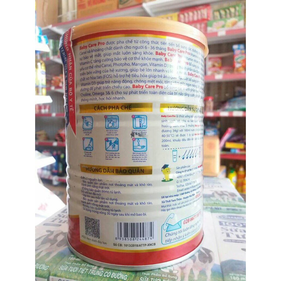 Sữa ARALAC BABY CARE 400G cho bé 6-36 tháng (date 2021)