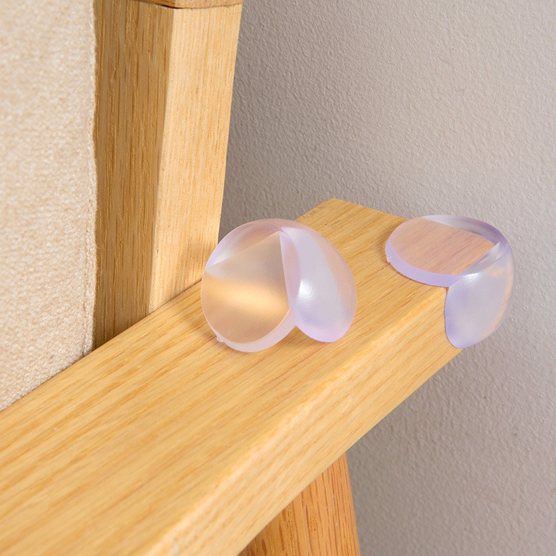 Bộ 4 cái bịt góc bàn, bịt cạnh bàn silicon bảo vệ an toàn cho bé kèm miếng dán keo 3M ROSE196 (D30)