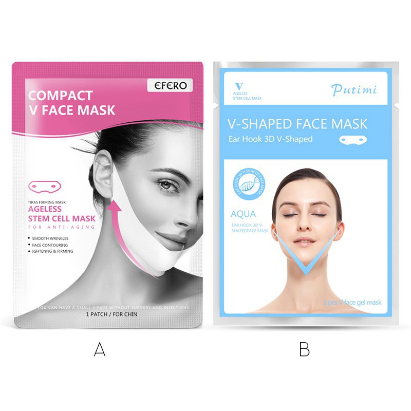 ]🙋1pcs Firming Whitening Moisturizing Brighten V Face Gel Mask​