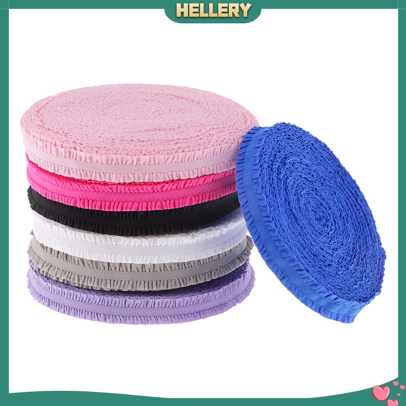 1 Cuộn Ruy Băng Ren Co Giãn Hai Lớp Màu Xanh Dương Dùng May Vá Thủ Công