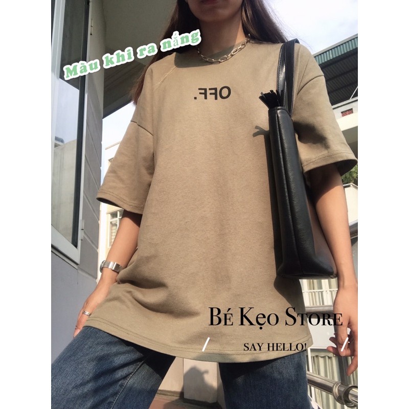 [ẢNH THẬT + VIDEO] Áo phông đẹp vải cotton cao cấp co giãn dày dặn form rộng oversize chữ OFF