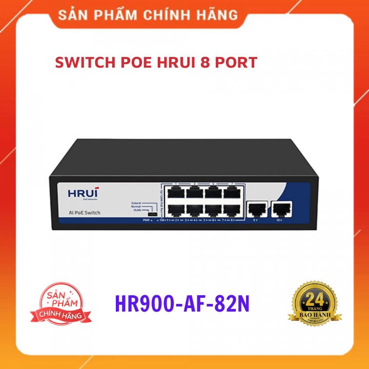 {Chính Hãng}Thiết bị chuyển mạch Switch POE Hrui 8 Port HR900-AF-82N