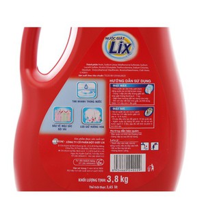 NƯỚC GIẶT LIX ĐỎ CHAI 3.8KG